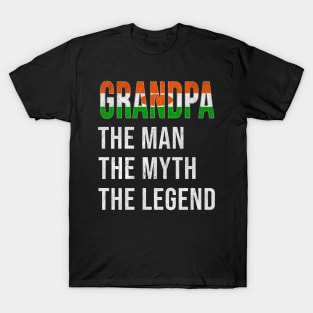 Grand Father Nigerien Grandpa The Man The Myth The Legend - Gift for Nigerien Dad With Roots From  Niger T-Shirt